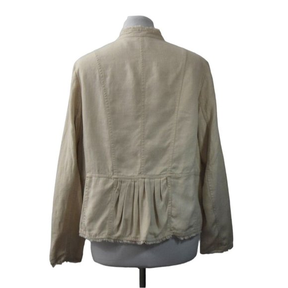 Charter Club Flax Linen Jacket Blazer Womens 1X Mauritius II - Picture 2 of 6